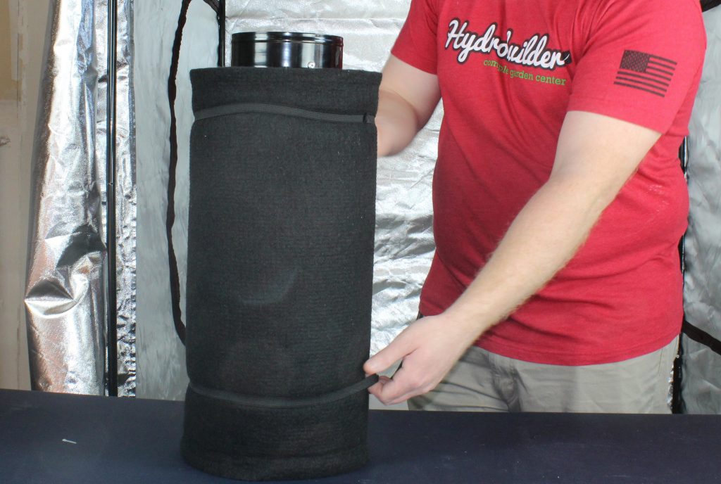 Carbon Filter Prepare your carbon filter by first sliding on the pre filter and securing with nylon straps