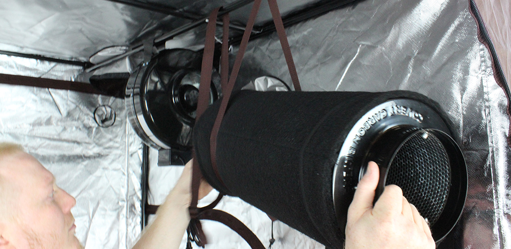 carbonfilter Carbon Filter and inline fan for grow room odor control