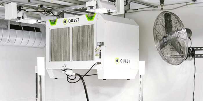 the best dehumidifier for most commercial growers is the Quest Overhead series