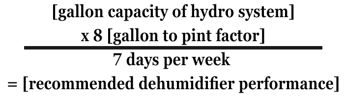 sizing dehumidifier Sizing Your Dehumidifier For Hydro Systems